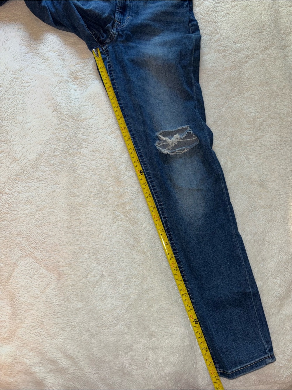 Lucky Brand Dark Wash Blue Distressed Bridgette Skinny Jeans - Picture 3 of 9